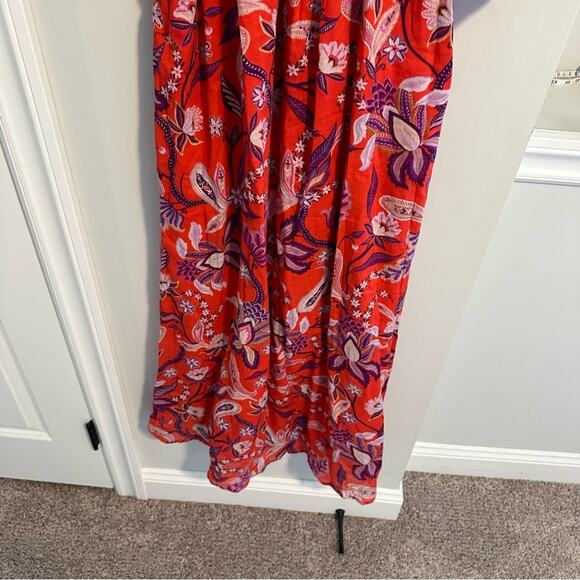 NWT Tuckernuck Sundry Red Cotton Floral Maxi Dress M/L - Picture 6 of 15